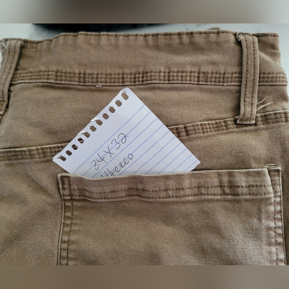 Weatherproof vintage pants in brown size 34x32 side pocket - Picture 5 of 5